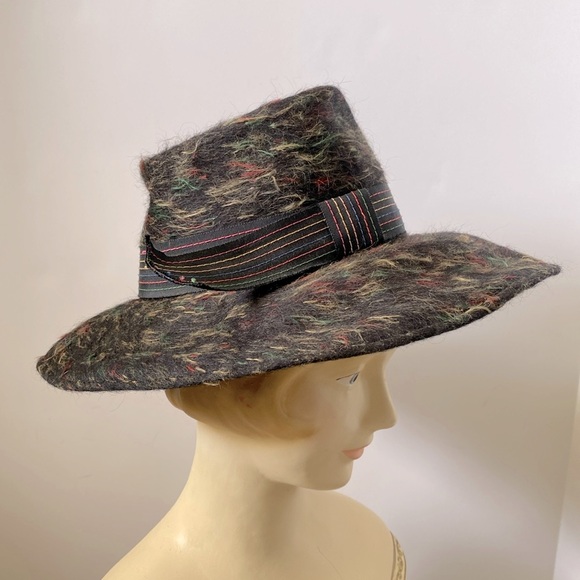 Vintage 60s Blended Felt Ribbon Trim Hat - Picture 2 of 10